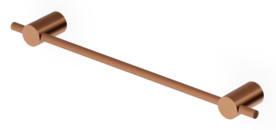 Полотенцедержатель Zucchetti Helm, настенный, 370 мм, сталь, цвет брашированная медь PVD