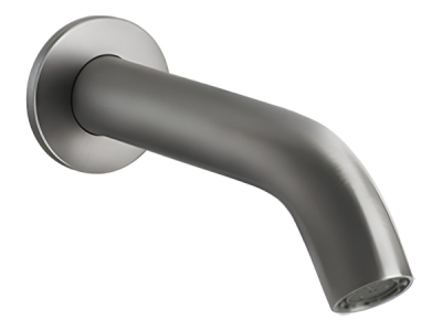 Излив Gessi 316 Flessa, для смесителя удаленного управления, 156 мм, цвет Steel Brushed