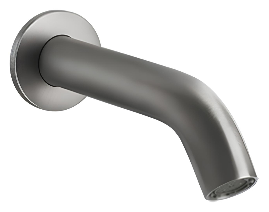 Излив Gessi 316 Flessa, для смесителя удаленного управления, 156 мм, цвет Steel Brushed