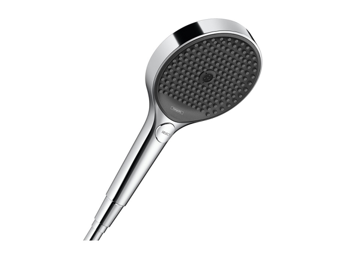 На изображении товар Ручной душ Hansgrohe Rainfinity 130 3jet, лейка, 3 типа струи, цвет Хром от официального представителя в Москве