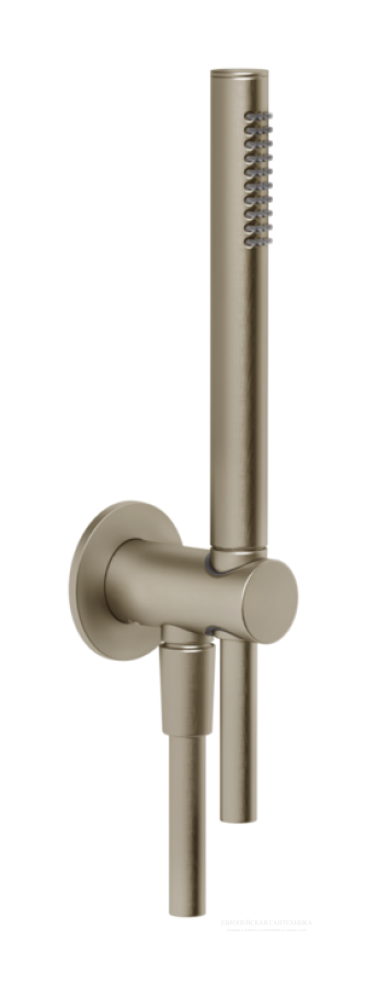 Ручной душ Gessi Anello, с держателем и шланговым подсоединением, цвет Finox Brushed Nickel