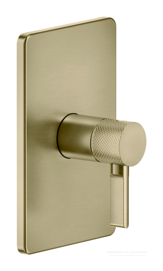 Смеситель для душа Gessi Inciso, встраиваемый, на 1 выход, цвет Brass Brushed PVD