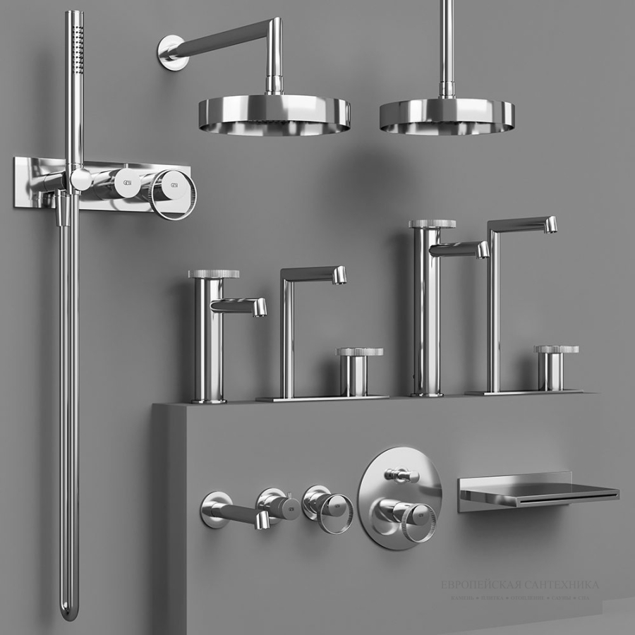 Верхний душ Gessi Anello, регулируемый, с кронштейном, цвет Chrome - изображение 2