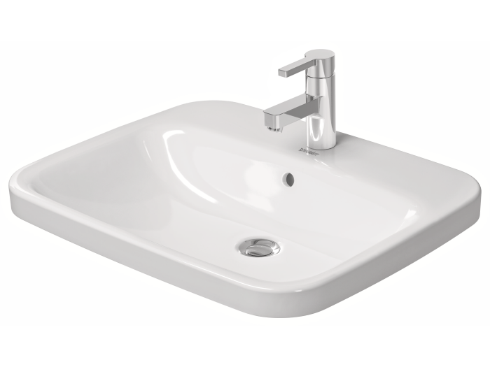 На изображении товар Раковина Duravit DuraStyle, встраиваемая сверху, 615х495 мм, с переливом, 1 отверстие под смеситель, цвет белый от официального представителя в Москве