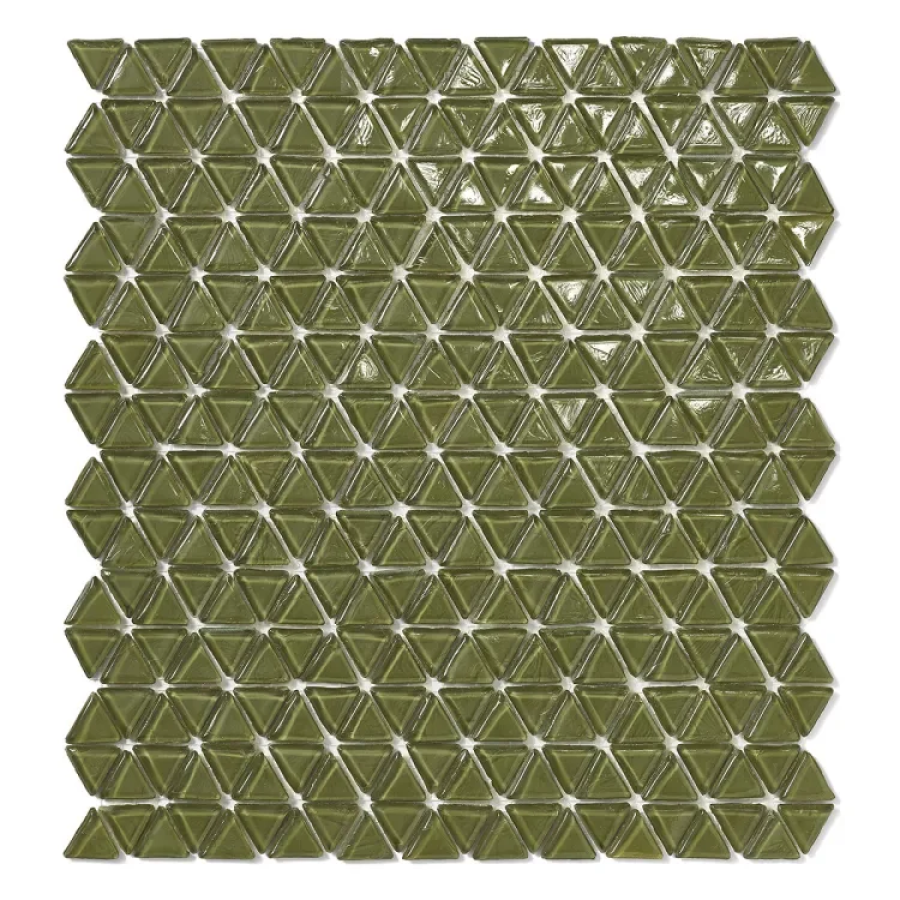 Sicis Смальтовая мозаика Trigono Mosaic Oliva chips size 19x21 mm sheet-size 284x300 mm