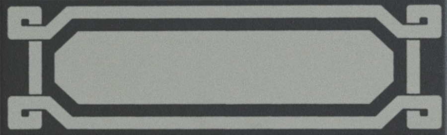 CERAMICHE GRAZIA Бордюр OLD ENGLAND  LIST DECORO BLACK 6X20 LONDON