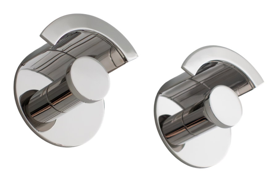 Крючки для ванной CEA Design Lutezia, настенный набор из 2-х штук, цвет сатинированная сталь