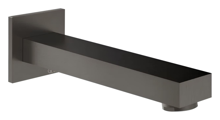 Излив для ванны Gessi Inverso, 180 мм, настенный, цвет Black Metal Brushed PVD