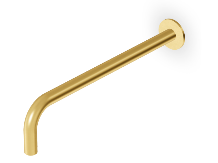 На изображении товар Держатель верхнего душа Zucchetti Shower, L.350 мм, настенный, цвет Brushed Gold PVD от официального представителя в Москве