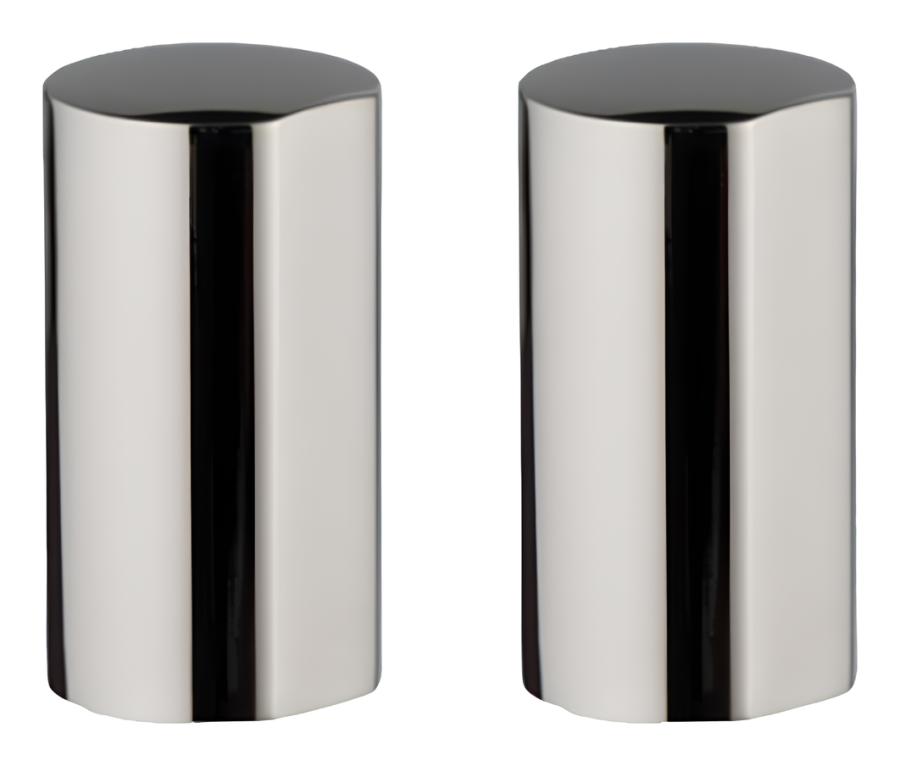 Ручки для смесителя S4 Carlo Frattini SO, на раковину, 2 штуки, на 3 отверстия, цвет чёрный хром брашированный