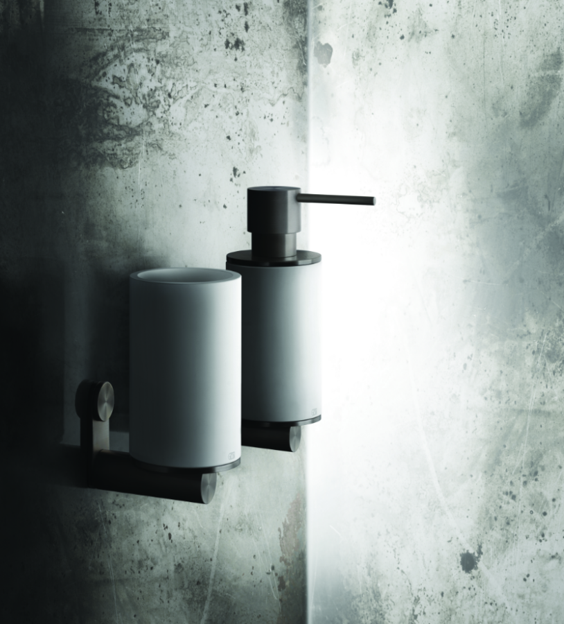 Дозатор Gessi316, настенный, ⌀75хh208 мм, цвет White/Matte Black - изображение 1