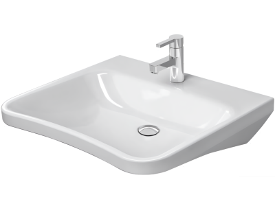 Раковина Duravit DuraStyle Vital Med, 650х570 мм, без перелива, с 1 отверстием под смеситель, цвет белый с покрытием WonderGliss