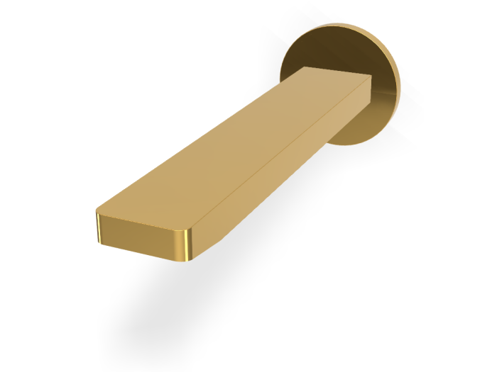 На изображении товар Излив Carlo Frattini Mast, настенный, L-215 мм, цвет золото от официального представителя в Москве