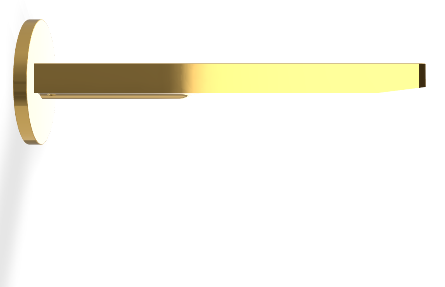 Излив Carlo Frattini Mast, настенный, L-215 мм, цвет золото - изображение 1