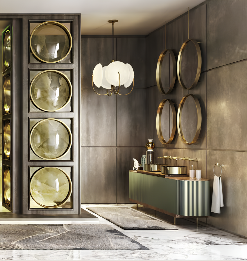 Полотенцедержатель Gessi Venti20, кольцевой, ⌀222 мм, настенный, цвет Brass PVD - изображение 1