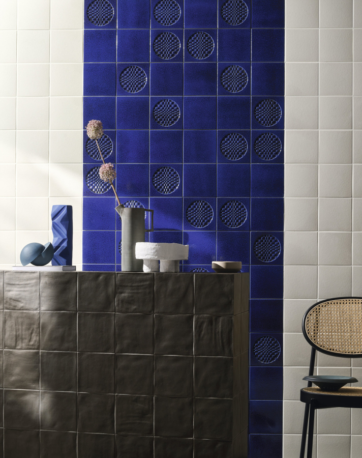 Iris ceramica Керамическая плитка BDA Citta di Faenza Geo blu decor glossy 15x15 - изображение 8