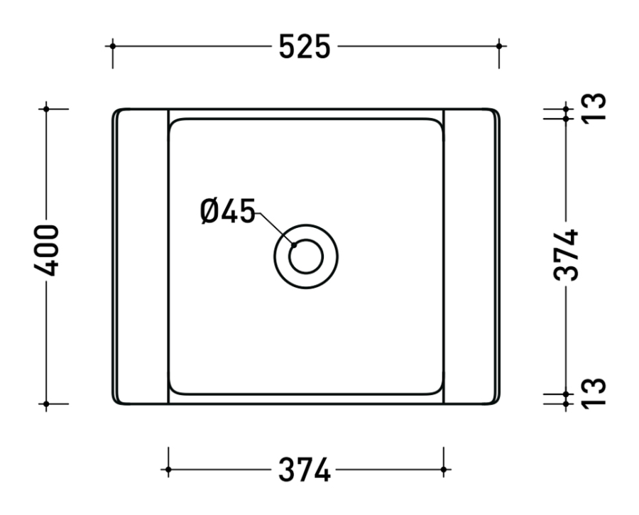Раковина Flaminia Box 40, накладная, 525х400 мм, цвет Latte - изображение 4