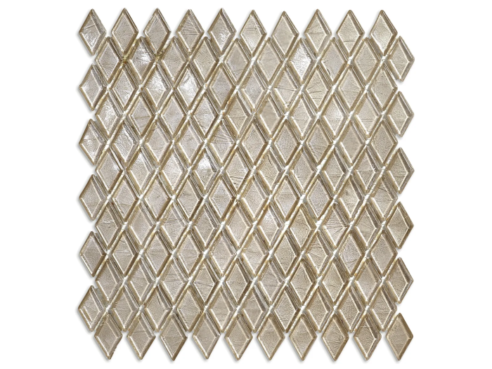 На изображении товар Sicis Стеклянная мозаика Diamond ITEM H1 Orapa chips size 23х40 mm sheet size 229x272 mm от официального представителя в Москве