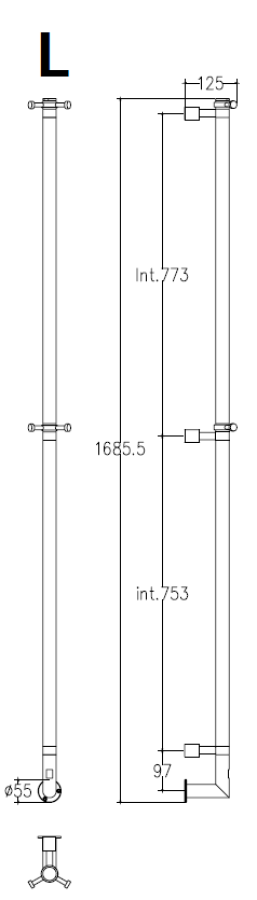 Полотенцесушитель Margaroli Arcobaleno, электрический, 1685х125 мм, цвет Brushed Brass PVD - изображение 2