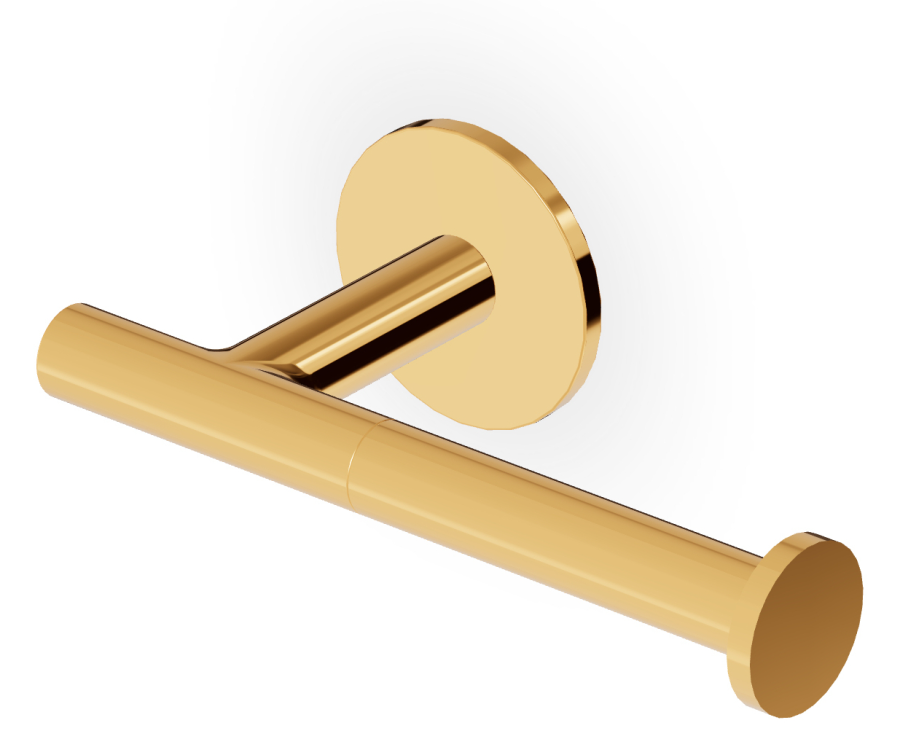 Бумагодержатель Zucchetti Pan, без крышки, настенный, цвет золото