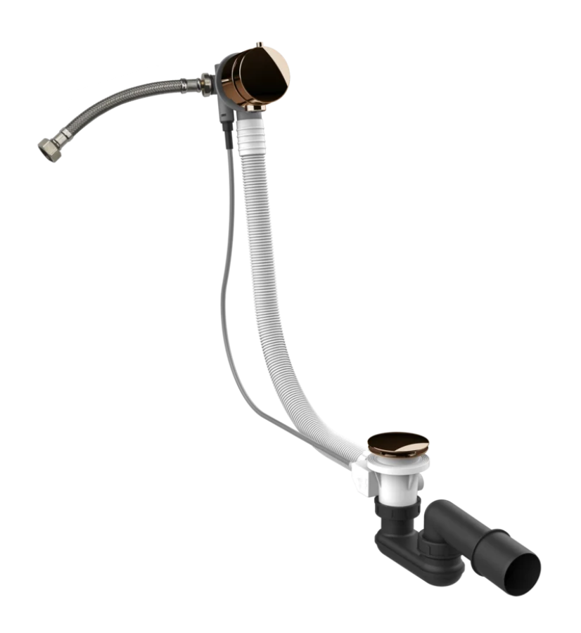 Слив-перелив для ванны Gessi Technical Accessories, h600 мм, с системой наполнения ванны через перелив, цвет Copper PVD