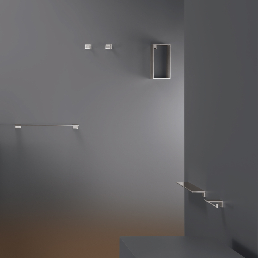 Полка CeaDesign Duet, настенная, универсальная, сталь, цвет сатинированная нержавеющая сталь - изображение 2