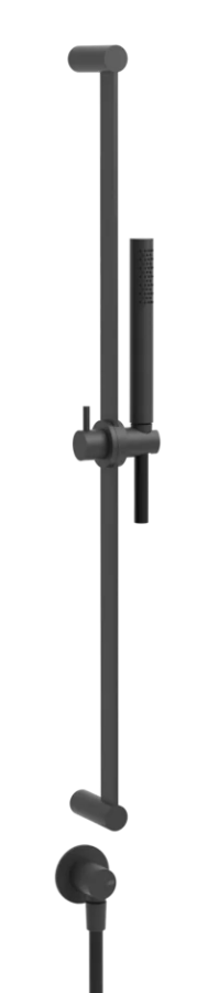 Душевой гарнитур Gessi316, штанга, душевая лейка, шланговое подсоединение, h828, цвет Matte Black