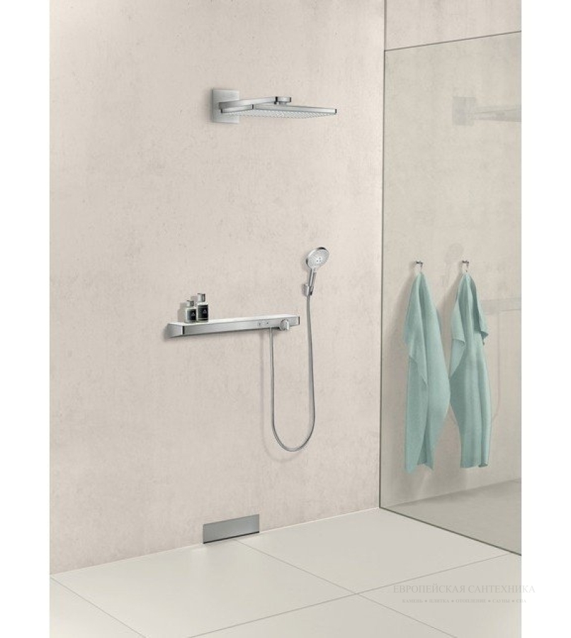 Верхний душ Hansgrohe Rainmaker Select 460 1jet, 1 тип струи, с держателем, цвет Белый/Хром - изображение 1