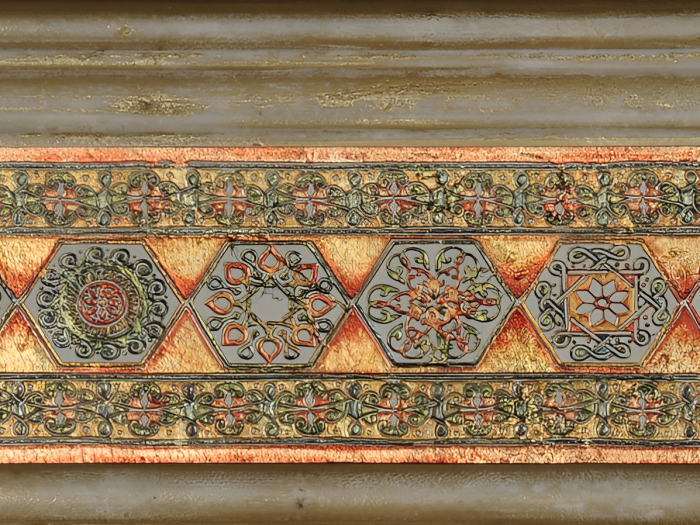 На изображении товар Akros Venezia Камень Decorative Art Ducale M2056 Biancone Gold 9,8X30,5X1 от официального представителя в Москве