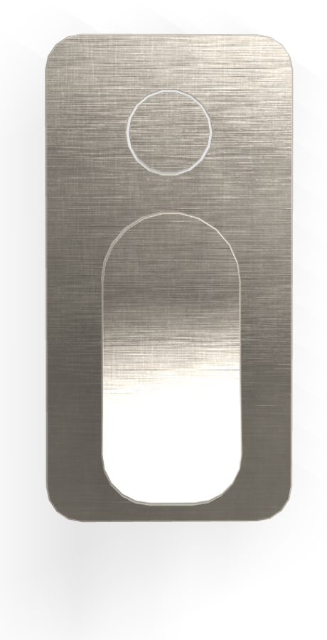 Смеситель Carlo Frattini Flo, однорычажный, настенный, с кнопочным переключателем на 2 потребителя, Н-150 мм, внешняя часть, цвет никель брашированный - изображение 1