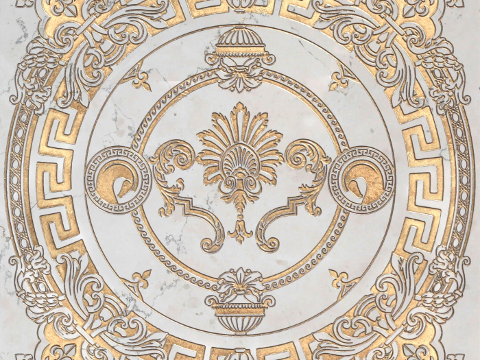 На изображении товар Akros Venezia Камень Luxurious Hellenic DIM Biancone Gold 40X40X1 от официального представителя в Москве