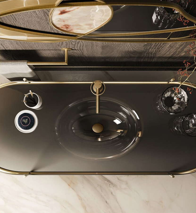 Полотенцедержатель Gessi Anello, настенный, L450 мм, цвет Warm Bronze Brushed PVD - изображение 2