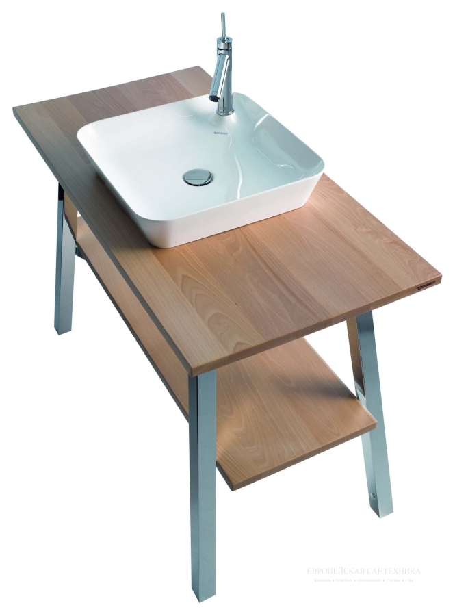 Раковина Duravit Cape Cod накладная, 460х460 мм, с 1 отверстием для смесителя, цвет белый шёлково-матовый с покрытием WonderGliss - изображение 2