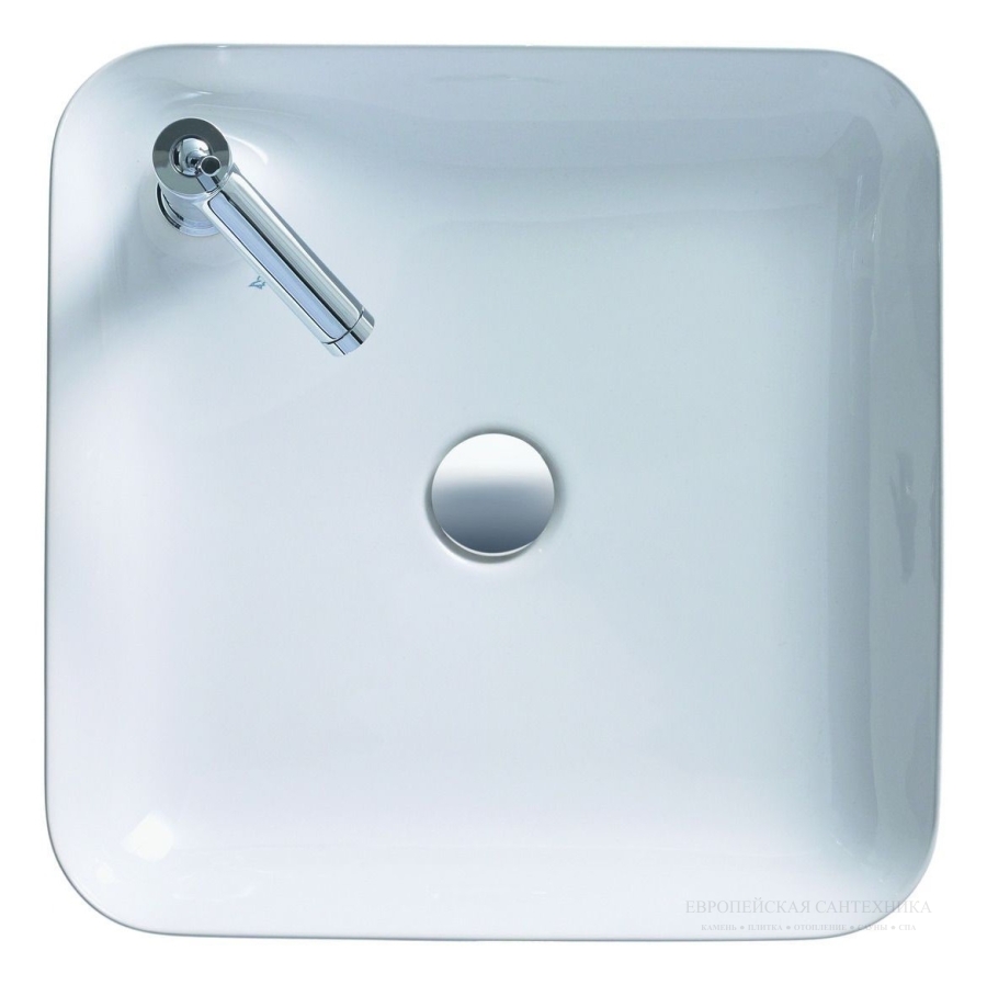 Раковина Duravit Cape Cod накладная, 460х460 мм, с 1 отверстием для смесителя, цвет белый шёлково-матовый с покрытием WonderGliss - изображение 1