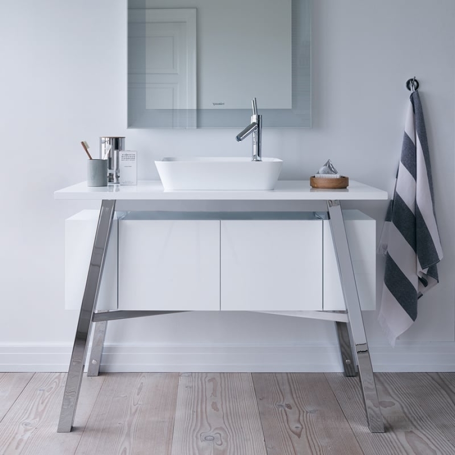 Раковина Duravit Cape Cod накладная, 460х460 мм, с 1 отверстием для смесителя, цвет белый шёлково-матовый с покрытием WonderGliss - изображение 5