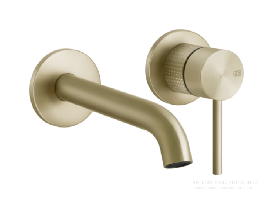 Смеситель для раковины с длинным изливом, внешние части Gessi 316, цвет Brass Brushed PVD - изображение 2