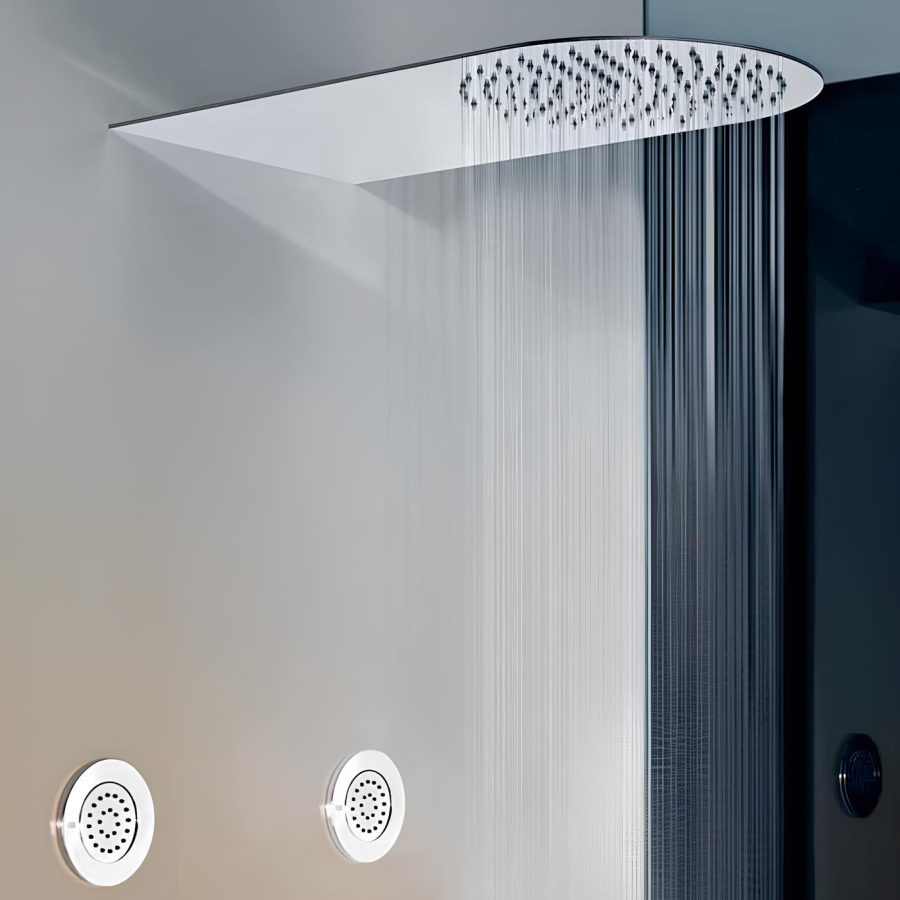 Верхний душ Gessi Tremillimetri Tondo 300, для настенного крепления, L-550 мм, цвет Brushed Brass PVD - изображение 1