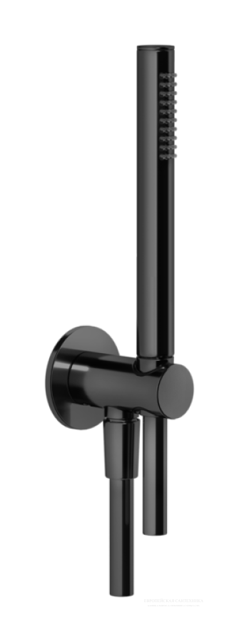 Ручной душ Gessi Anello, с держателем и шланговым подсоединением, цвет Black Metal PVD