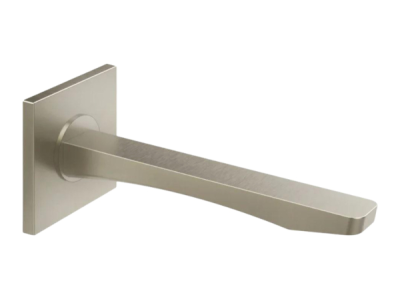 На изображении товар Излив Gessi Rilievo, настенный, средней длины, 236 мм, цвет Finox Brushed Nickel от официального представителя в Москве