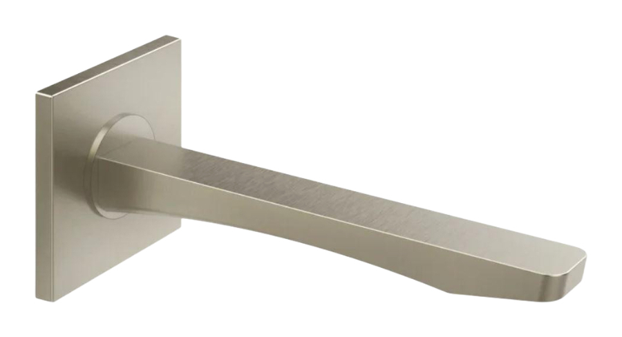 Излив Gessi Rilievo, настенный, средней длины, 236 мм, цвет Finox Brushed Nickel