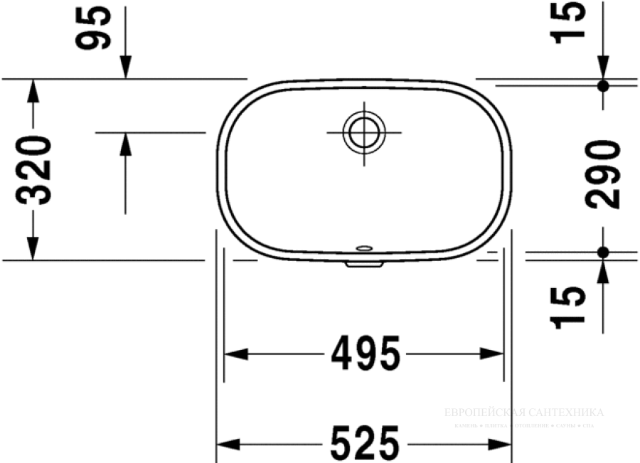 Раковина Duravit D-Code для встраивания снизу, 495х290 мм, цвет белый - изображение 4