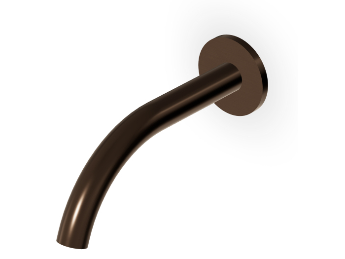 На изображении товар Излив Zucchetti Isy22, настенный, L.175 мм, цвет Brushed Chocolate PVD от официального представителя в Москве