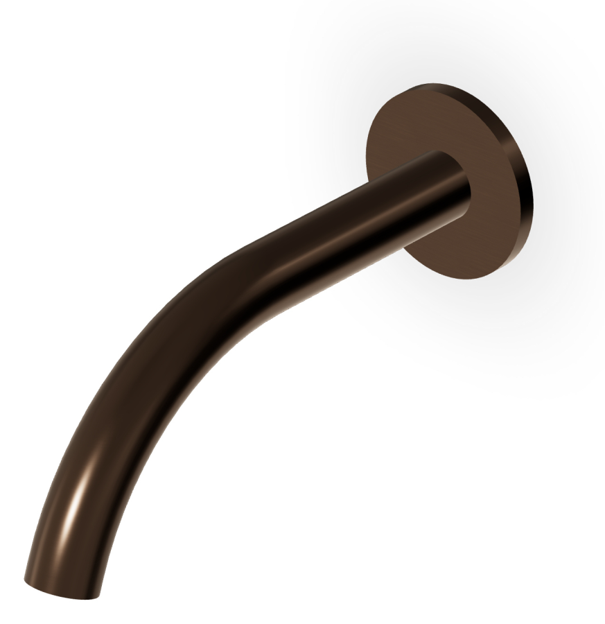 Излив Zucchetti Isy22, настенный, L.175 мм, цвет Brushed Chocolate PVD