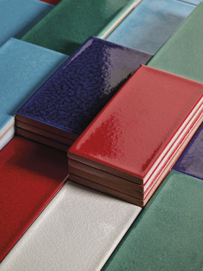 Iris ceramica Керамическая плитка BDA Citta di Faenza Geo rosso glossy 15x7,5 - изображение 4