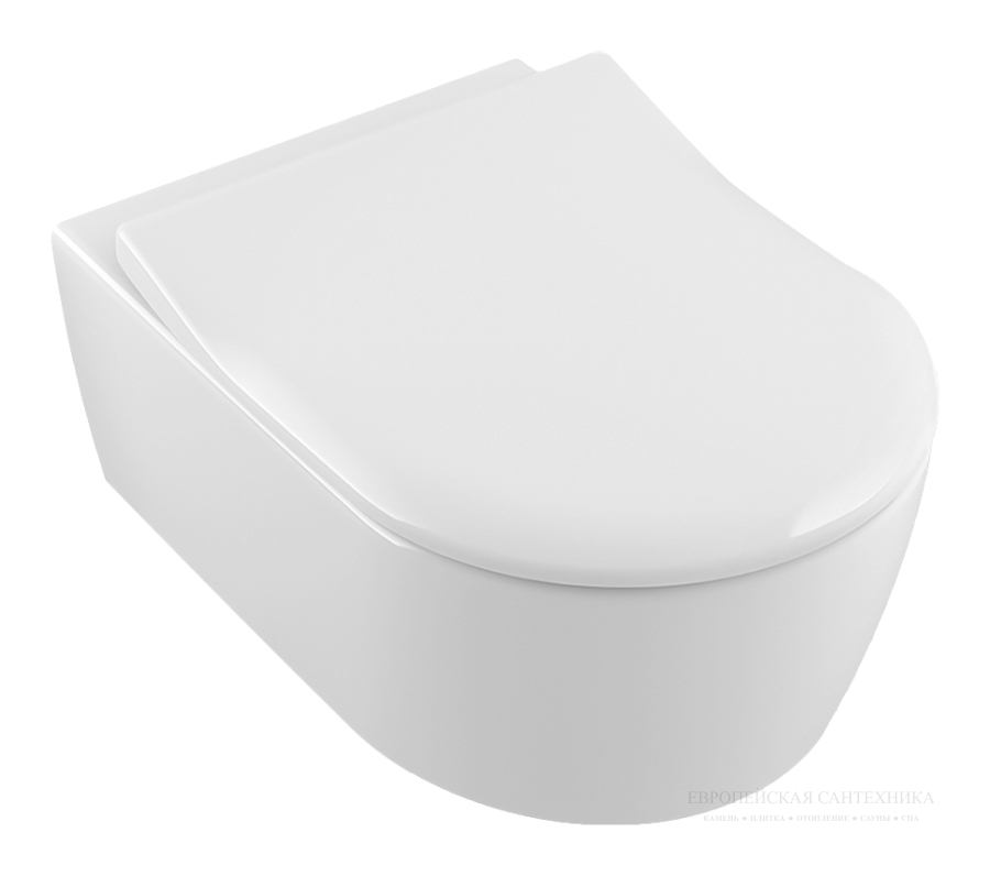Cиденье для унитаза Villeroy&Boch Avento 374х439 мм, альпийский белый - изображение 1