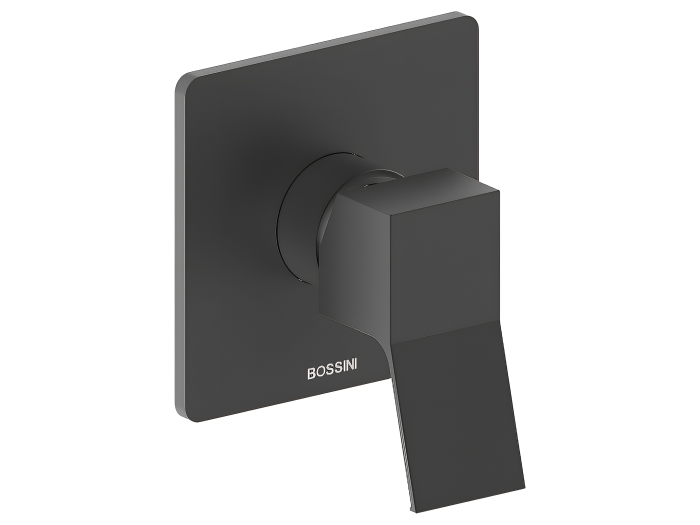 На изображении товар Смеситель для душа скрытого монтажа Bossini Aki , однорычажный, внешняя часть, цвет Matt Black от официального представителя в Москве