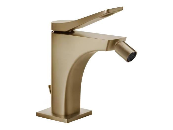 На изображении товар Смеситель для биде Gessi Rilievo, с донным клапаном, цвет Warm Bronze Brushed PVD от официального представителя в Москве