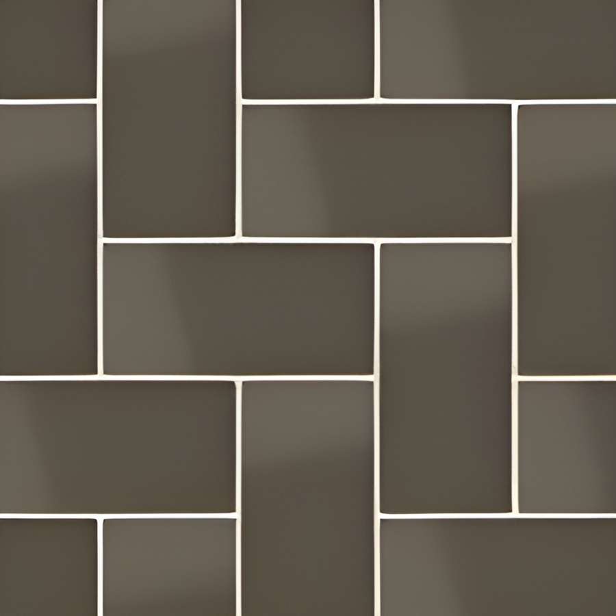 Micro. Керамогранит Microtiles Herringbone Glaze Coffee 40,2x40,2
