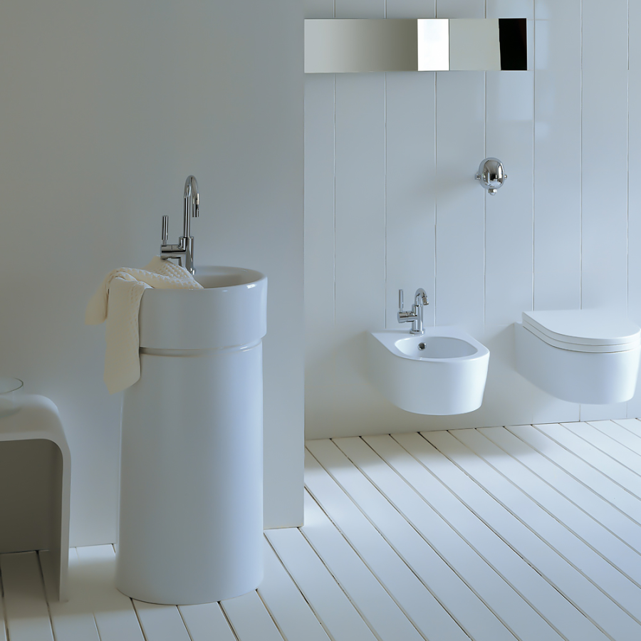 Биде Flaminia Link, подвесное, 560х360 мм, с 1 отверстием для смесителя, цвет Latte - изображение 3