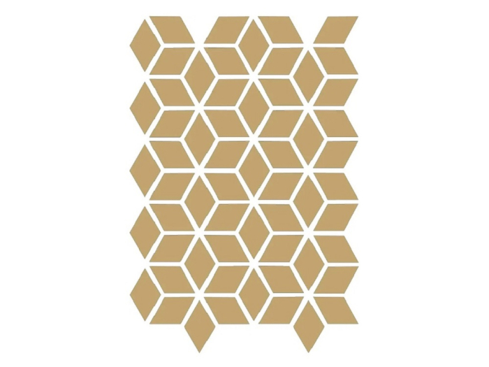 На изображении товар Etruria Керамогранит Xxs Rombo E 4X7 Su Rete Monocolore Ocra от официального представителя в Москве